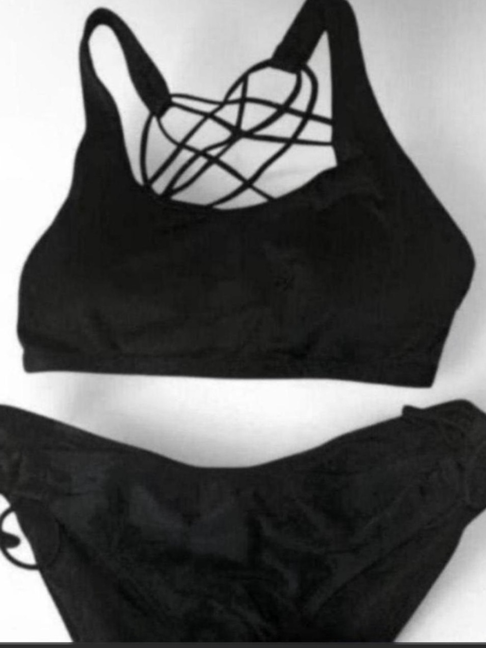 Black Strappy Bikini Set